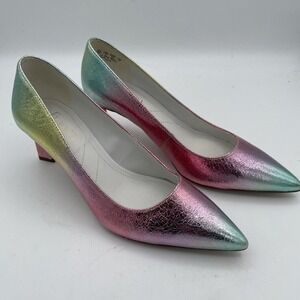 Franco Sarto Womens Toya Rainbow Shine‎ Pump Size 8